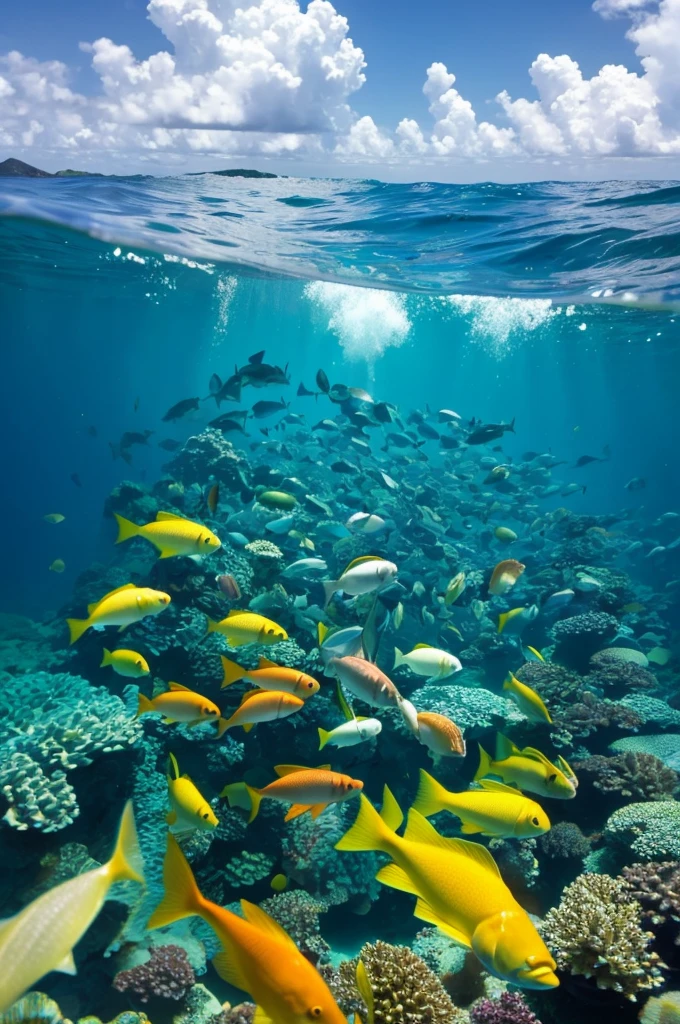 Image of fish swimming in the ocean