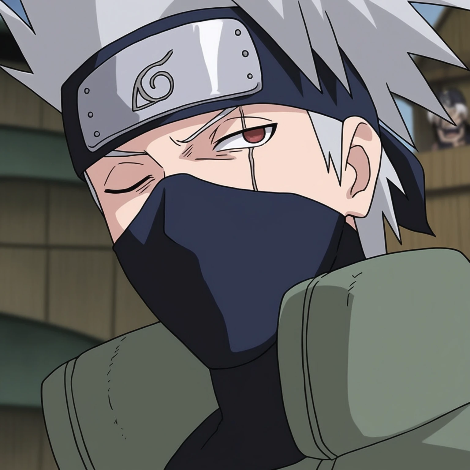 hyper realistic character of man with black face and black mask, kakashi hatake, kakashi, from naruto, he has dark gray hair, joker looks like naruto, joker as naruto, pain from naruto, shinobi, best anime character design, itatchi uchiha, character anime, as anime characters, sougetsu, naruto, akatsuki akira