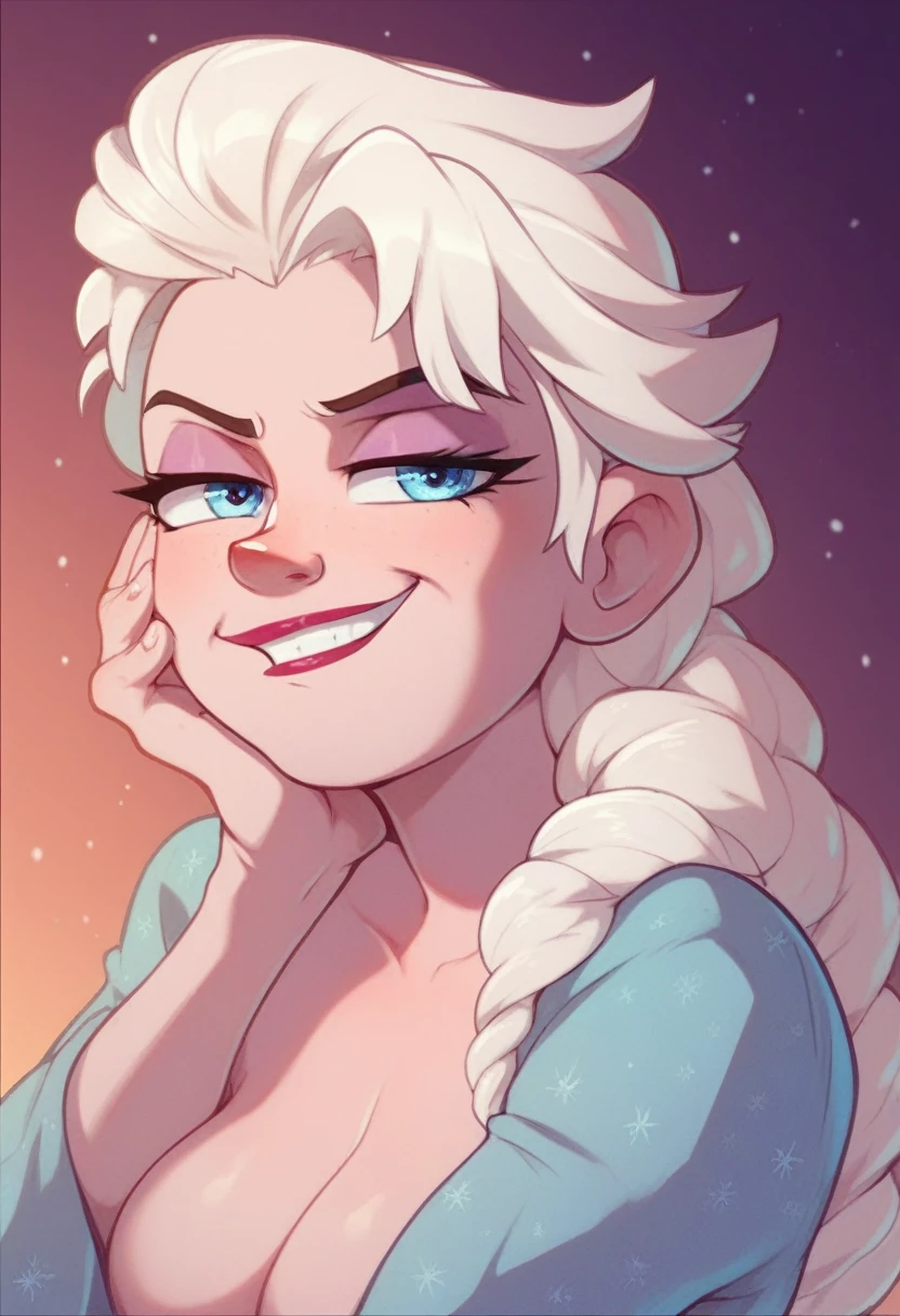 Ralph Bakshi Style, elsa, smug, nudity