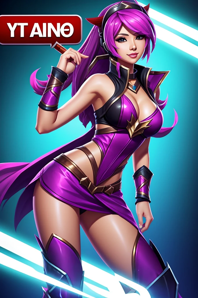 Make a yt thumbnail for layla collector skin of mobilelegend 