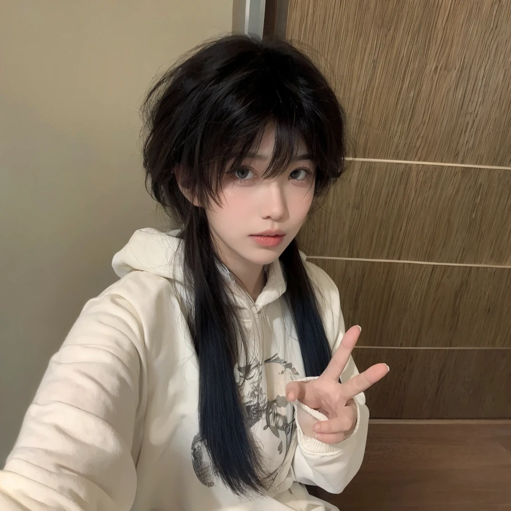 Straight layered hair