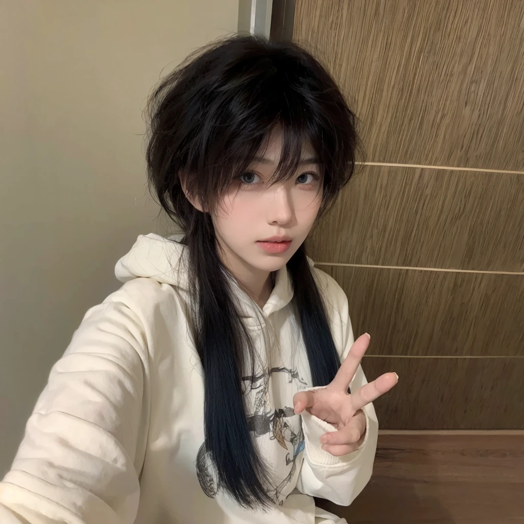 Straight layered hair