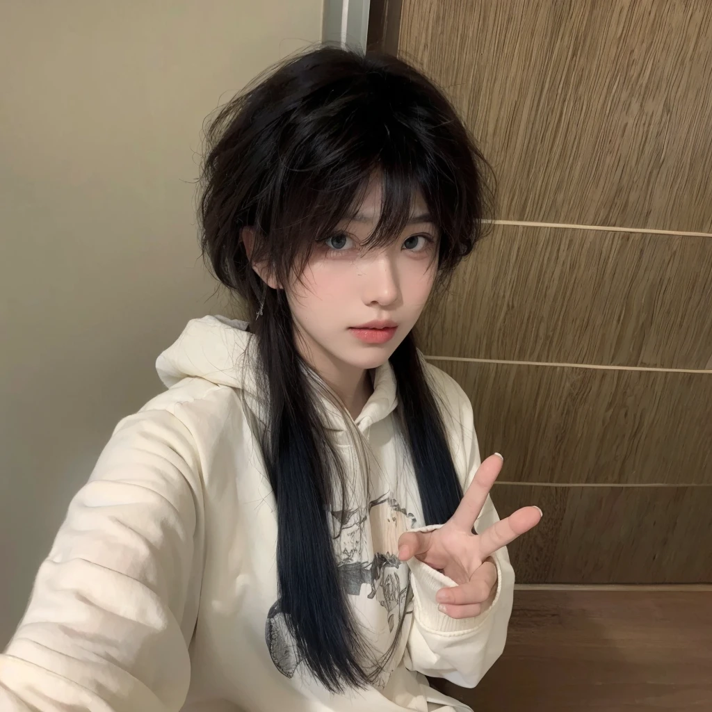 Straight layered hair