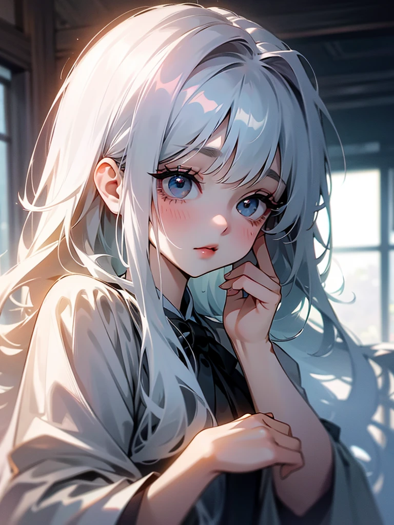 delicate Big eyes I have long hair Cute girl 笑う
