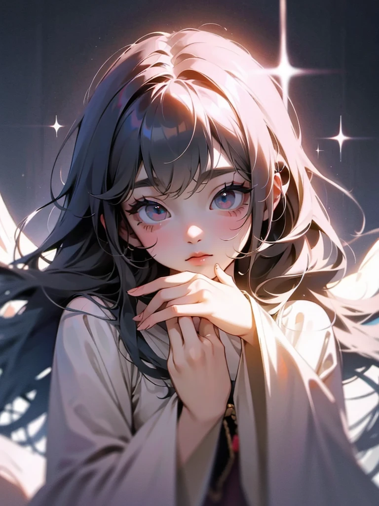 delicate　Big eyes　I have long hair　Cute girl　笑う