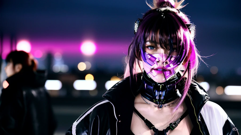 フェイスペイントをしたサイボーグのBeauty, whole body, cyber punk, Fashion Model, Beauty, Francis Bacon's painting style, BREAK Best quality