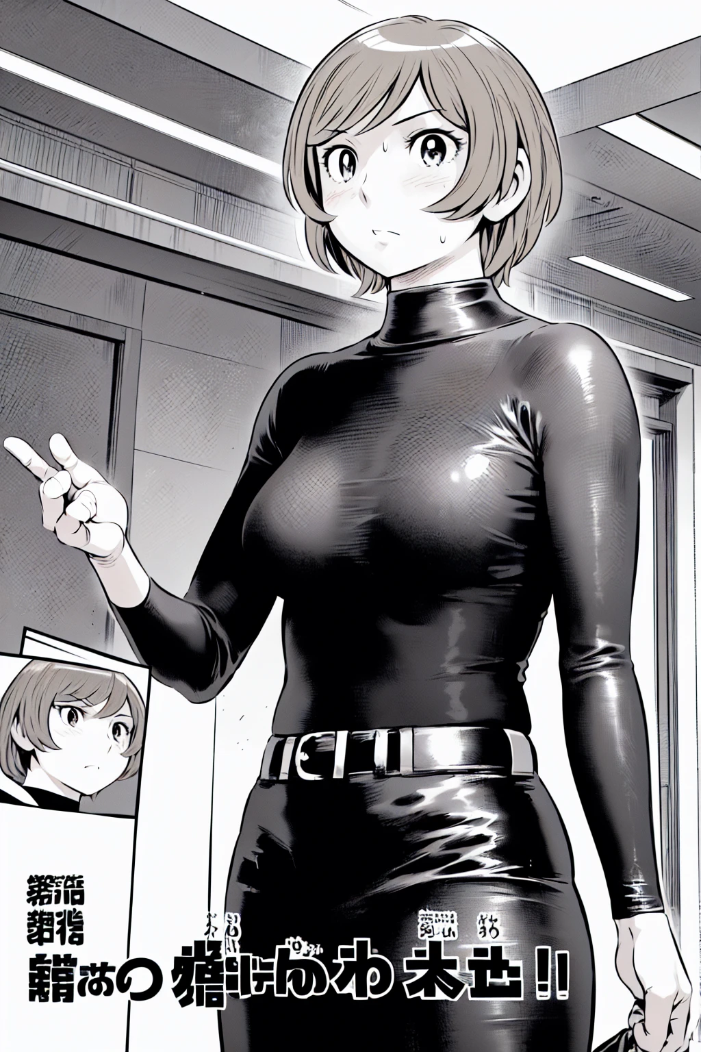 (野球uniform:1.2),
Blonde, (short hair:1.2),Long sleeve, Black Shirt, turtleneck,White trousers、uniform、Black belt、((Illustration of a person))、big 、
View your viewers,, (Highest quality:1.3),One Girl, White pants、uniform、Outdoor、baseball ground、ground、soil、blue eyes、Tight black shirt、(masterpiece、Highest quality)、Highest quality, Ultra-high resolution, (((masterpiece))), alone, Sweat、big eyes、big Breasts、One Girl, Front view、Embarrassed face、Bronze colored hair、((short hair))、Stand up straight、Cowboy Shot