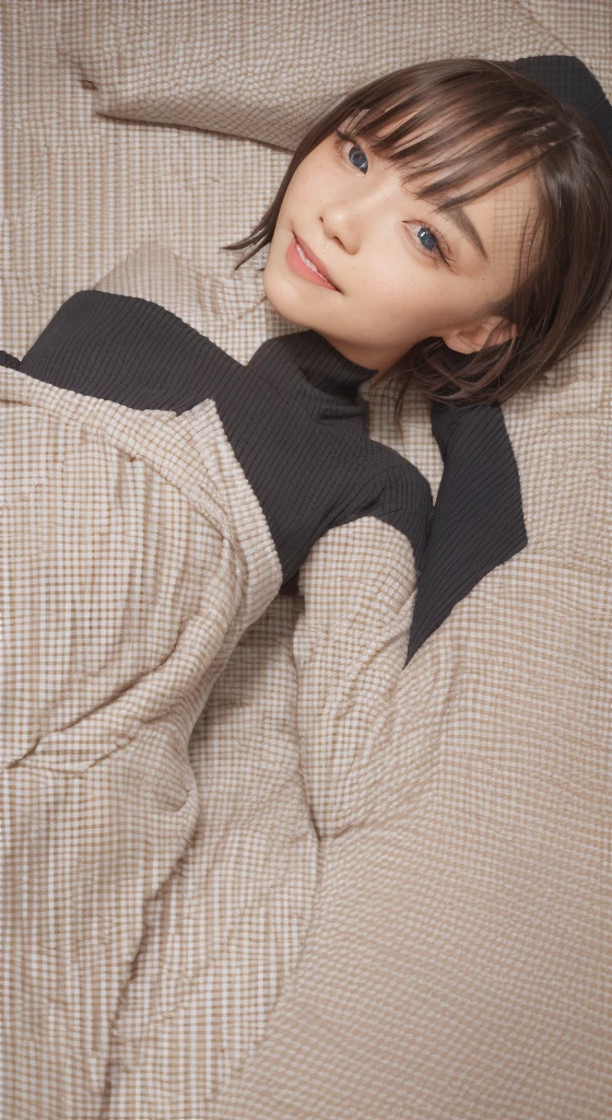 Tabletop, Highest quality, 8K, (8-year-old, young,), RAW Photos, Absurd, Award-winning portraits, short hair,short hair,smile, かわいいsmile, alone, Idol'Face, Delicate girl, whole body, Digital SLR, View your audience, Frank, Sophisticated, Thin arms, The body is slim,Thin legs,Plump thighs,Big Breasts, Beautifully shaped breasts,Erect nipples,Please show me the soles of your feet,(Spread your legs wide:1.1),Spread your legs,Professional Lighting, Film Grain, chromatic aberration, (Eye and facial details:1.0), (Bokeh:1.1) ,vision , bed ,White sheets,White pillow,curtain, (Sleep on your back),Lying down , Top View , (volleyballユニフォーム) ,Jersey number,Tight uniform,Tight clothing, volleyball,