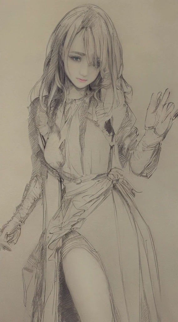 Croquis, fashion desing clothing, dress