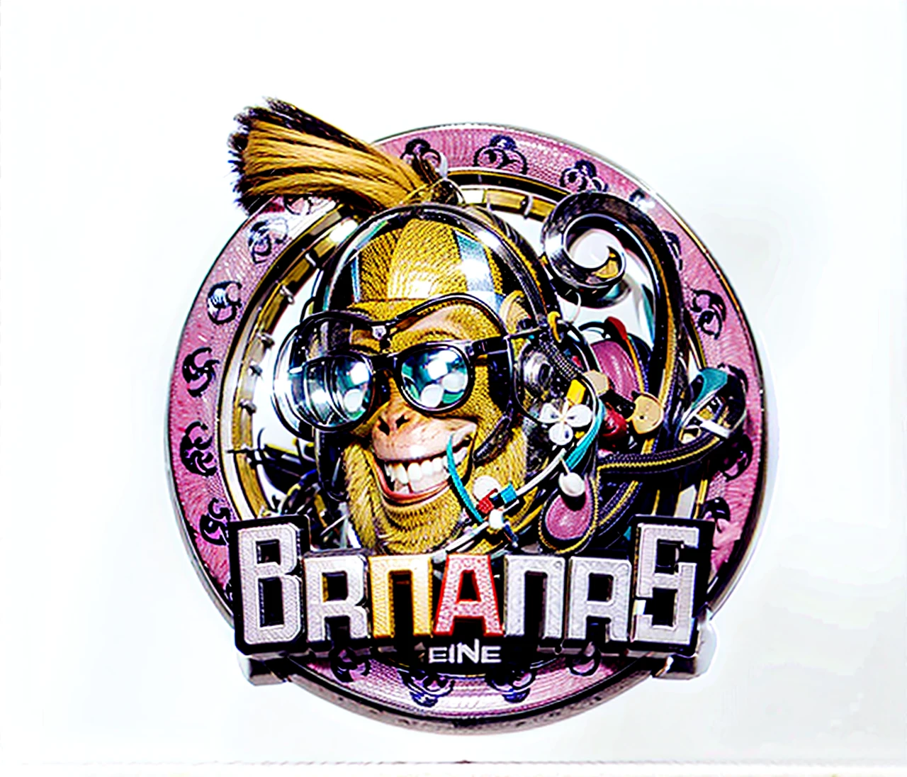 GIVE MUCH MORE REALISM TO THE MONKEY AND THE BANANA AND ITS DETAILS AND THE BRIGHT DETAILS REMOVE THEM JUST LIKE THE TEETH AND THE MONKEY PUT IN REAL HAIR