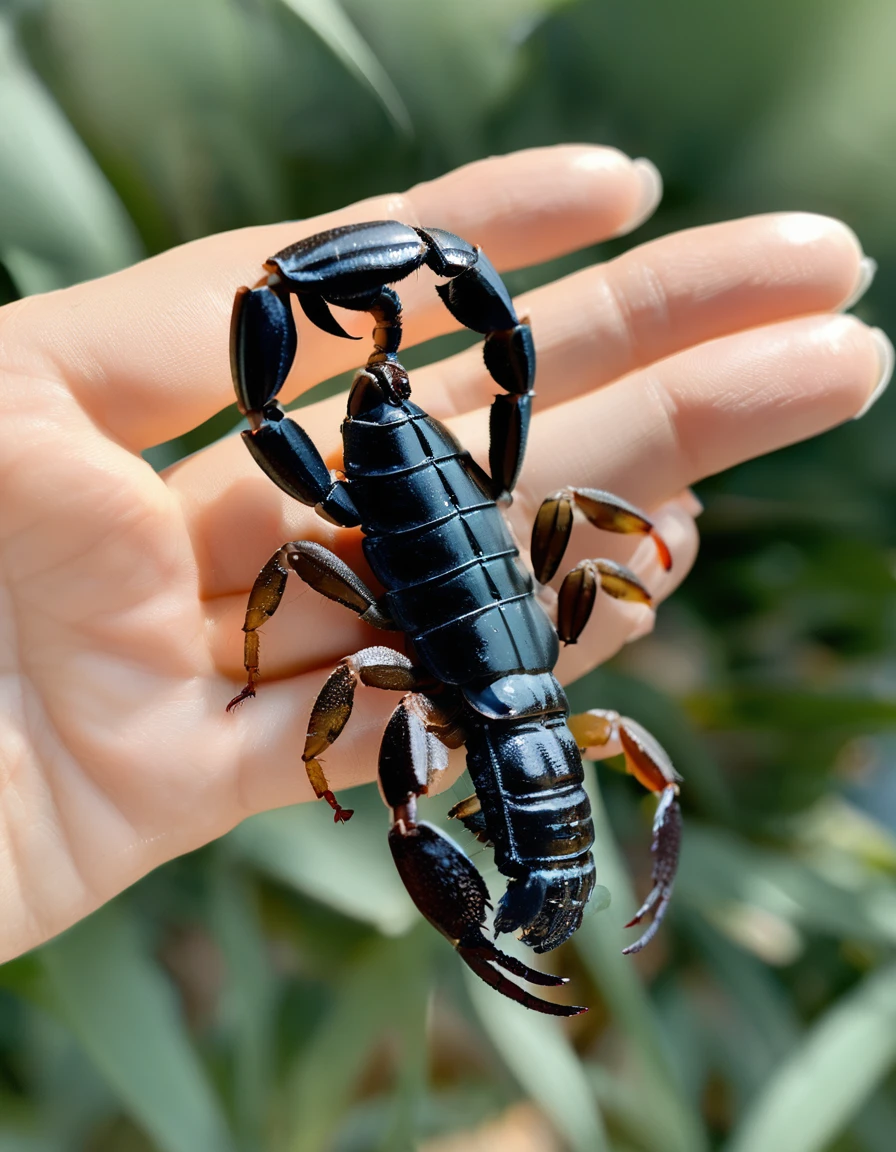 (Realistic:1.5) EdobScorpion, doll joints, signature, sky, military, fangs, gauntlets, photo background, spider, short hair, armor, turtle, 