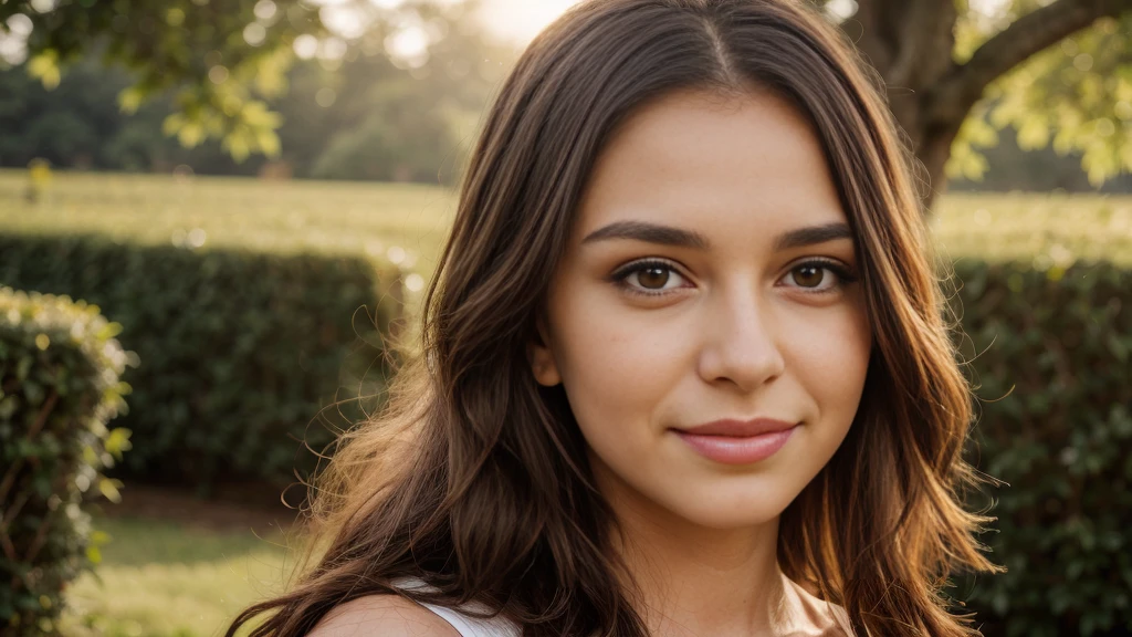 Nonie-Elizabeth-Dilla, a beautiful young girl, long flowing hair, delicate facial features, (best quality,4k,8k,highres,masterpiece:1.2),ultra-detailed,(realistic,photorealistic,photo-realistic:1.37), detailed eyes, detailed nose, detailed lips, intricate eyelashes, radiant skin, serene expression, elegant pose, natural garden setting, lush greenery, blooming flowers, warm sunlight, soft focus, pastel color palette, dreamlike atmosphere, cinematic lighting