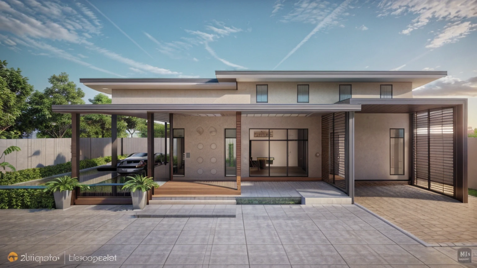Decorate the house in a modern style with off-street parking., Architectural visualizations, precise การShow resultsทางสถาปัตยกรรมing, Lumian Render, Architectural visualizations, Show results, การShow resultsทางสถาปัตยกรรมing, high-quality rendering, architectural 3 Show results, Realistic rendering, Elegant rendering, การShow resultsทางสถาปัตยกรรม, Show resultsได้สูง!!, very Realistic rendering, photoRealistic renderinging, Highly detailed and lifelike, 3 Show resultss