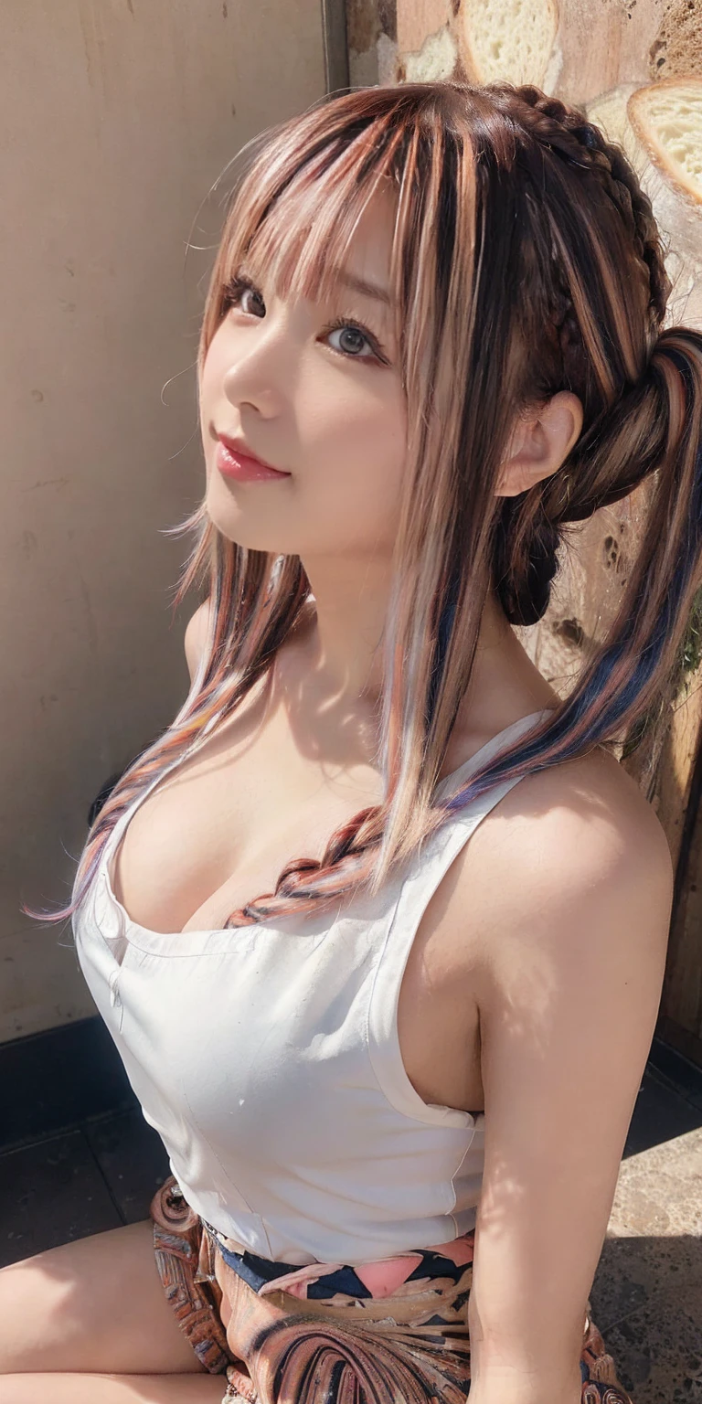 Fluid organization:1.6), 本当に野生の髪を持つ一人のbeautiful女の子, (Colorful wavy hair:1.2),( Two long braids:1.2), (Long wild hair:1.2), (Multicolored Hair: 1.9),可愛いsmile
パン屋販売スタッフ、(((Low - Angle:1.4)))、((One hand raised))、((She is wearing a colorful and pop blouse and apron.)),(;have big bread))、(((Spread your legs:1.4)))、,(((beautiful armpits:1.2)))、High resolution、Bakery、-yeld gismile、Finished as in the picture、white and beautiful skin、Focus on small breasts、((beautiful５This finger))、Bakeryの制服を着ています、最high quality、High resolution、Very detailed、masterpiece、Live Shooting:2、Genuine:2、photoGenuineistic:2、very delicate and beautiful、Fine details、Textured skin、Full Shot、、(beautiful face:2)、hot pants、Putting on makeup、Perfectly balanced legs:1.5), Looking at the camera, Angle from above, (((hot pants))), High resolution、未来のBakery、Delicious bread that women will love、Looking at the camera、smile、Finished as in the picture、、(((I have a big loaf of bread)))、(((cute smile)))、((((Eat delicious bread)))))、((I love bread))、(front focus piece:1.3), 
、Cute Apron、Rainbow Apron、Bakeryの制服を着ています、明るすぎるNatural light、Shining sunlight、最high qualityのディテール, Japanese Girls,1 girl, 8K, RAW Photos, 最high quality, Ticker:1.2, Very detailedなRAWカラー写真, Professional photos, (reality, photoGenuineisticです:1.37), (Very detailedな皮膚:1.2), 超High resolutionな, (Lenz 50mm),,絶妙にFine grain,Look at the person watching,Pretty face, Just Mile:1.05),Wide Hips,Straight hair,,Light pink inner color、 white and fine skin、(Very detailedな8K cg:1.2), (hyper Genuineistic:1.35), (photoGenuineisticです:1.45), (reality:1.4), 

(背景はBakery:1.1)、Sexy upward glance, 、Very detailed、masterpiece、最high quality、Ultra-high resolution energy A、8KのHigh resolutionにより、Transparency as shown in the photo、Fine grain、Expression of gradation、Perfect anatomical figure ,hard disk、Ticker (English) 、 Nikon Z9 80mm Lens ,、明るすぎるNatural light、Shining sunlight、、Ultra slim body、Slender model figure、beautiful姿勢、, 最high quality, 8K, RAW Photos, Confused, Award-winning portraits, shy smile, shy smile, , Delicate girl,, Digital SLR, View your viewers, Frank, Sophisticated, Thin arms, Professional Lighting, Film Grain, chromatic aberration, (Fine grainと顔:1.0), Live Shooting、(((A portrait of extreme beauty)))、((Glowing Skin))、1 girl、16 year old beautiful girl from Prague、Bright expression、((Platinum Blonde Hair))、[Big blue eyes that sparkle like jewels]、Shiny skin、silky super long Straight hair、eyeliner、beautiful前髪、Hair around the eyes、最high quality、Very detailed、Film Light、Intricate details、High resolution、Very detailed))、Detailed Background、8KUHD、Digital SLR、Soft Light、high quality、Film Grain、Fujifilm XT3 、Shallow depth of field、Natural light、(((Spread your legs:1.4)))、Pieces fly、High resolution、Bakery、16-year-old girl、smile、Finished as in the picture、white and beautiful skin、Focus on small breasts、最high quality、High resolution、Very detailed、masterpiece、Live Shooting:2、、neon hair clip,masterpiece、最high quality、
One girl,Ives Girl,beautiful照明,(((Anyone can see the D logo.:9)))