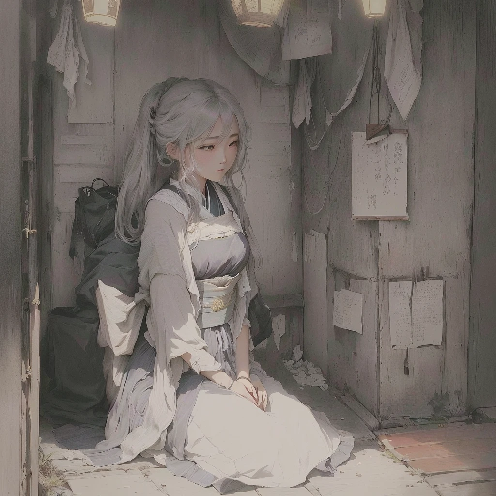 There is a picture of a woman sitting on a bed, Gwaiz, painted in anime painter studio, made with anime painter studio, artwork in the style of Gwaiz, Gwaiz on pixiv artstation, Gwaiz masterpiece, Gwaiz on artstation pixiv, Zerochan Art, Digital art on pixiv, anime. Soft lighting 1. Scenery and Cityscape in the Early Meiji Era
After the Meiji Restoration, Japan underwent rapid modernization and civilization. Consequently, many changes and reforms occurred. Below is a detailed explanation of the scenery, appearance of the poor, occupations, and cityscapes in the early Meiji period (1868 to the early 1880s).
2. Appearance of the Poor
Life for the impoverished and lower classes remained harsh. In particular, in urban areas, people migrated from rural areas or unemployed artisans gathered, intensifying competition in the labor market. Many of them struggled with poverty, often residing in slums or around temples.
3. Occupations
Meiji early Japan witnessed a diversification of occupations. Traditional agriculture and handicrafts were accompanied by the rise of modern industry and commerce. Particularly in urban areas, factory workers, shop clerks, and transporters increased, giving rise to new professions. However, many in these occupations endured harsh working conditions.
4. Influence of Civilization and Enlightenment
During the Meiji era, Western cultural influences spread rapidly. Changes in clothing, dietary habits, and the proliferation of Western-style architecture advanced, especially in urban areas. Conversely, this development posed a threat to traditional culture and lifestyles, resulting in societal upheaval and adaptation challenges.
5. Social Change and Policy Influence
While promoting modernization policies, the government also addressed poverty and social issues. Legislation for labor protection and charitable activities to aid the poor were implemented. Nevertheless, living conditions for the impoverished scarcely improved.
The early Meiji period marked a rapid transformation in Japan, with complex soci