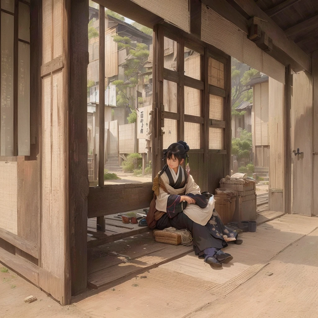 masterpiece, best quality, (extremely detailed CG unity 8k wallpaper), (best quality), (best illustration), (best shadow), absurdres, realistic lighting, (Abyss), beautiful detailed glow, art by PeterMohrBacher,1. Scenery and Cityscape in the Early Meiji Era
After the Meiji Restoration, Japan underwent rapid modernization and civilization. Consequently, many changes and reforms occurred. Below is a detailed explanation of the scenery, appearance of the poor, occupations, and cityscapes in the early Meiji period (1868 to the early 1880s).
2. Appearance of the Poor
Life for the impoverished and lower classes remained harsh. In particular, in urban areas, people migrated from rural areas or unemployed artisans gathered, intensifying competition in the labor market. Many of them struggled with poverty, often residing in slums or around temples.
3. Occupations
Meiji early Japan witnessed a diversification of occupations. Traditional agriculture and handicrafts were accompanied by the rise of modern industry and commerce. Particularly in urban areas, factory workers, shop clerks, and transporters increased, giving rise to new professions. However, many in these occupations endured harsh working conditions.
4. Influence of Civilization and Enlightenment
During the Meiji era, Western cultural influences spread rapidly. Changes in clothing, dietary habits, and the proliferation of Western-style architecture advanced, especially in urban areas. Conversely, this development posed a threat to traditional culture and lifestyles, resulting in societal upheaval and adaptation challenges.
5. Social Change and Policy Influence
While promoting modernization policies, the government also addressed poverty and social issues. Legislation for labor protection and charitable activities to aid the poor were implemented. Nevertheless, living conditions for the impoverished scarcely improved.
The early Meiji period marked a rapid transformation in Japan, with complex social landscapes i