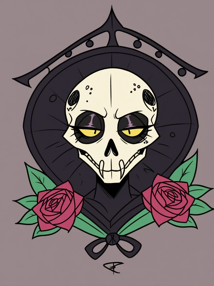 Skull, A, solo, adult ,sexy ,none Muerte,roses ,fleur ,noir jaune rouge maquillage skull, ,12 roses  noir 