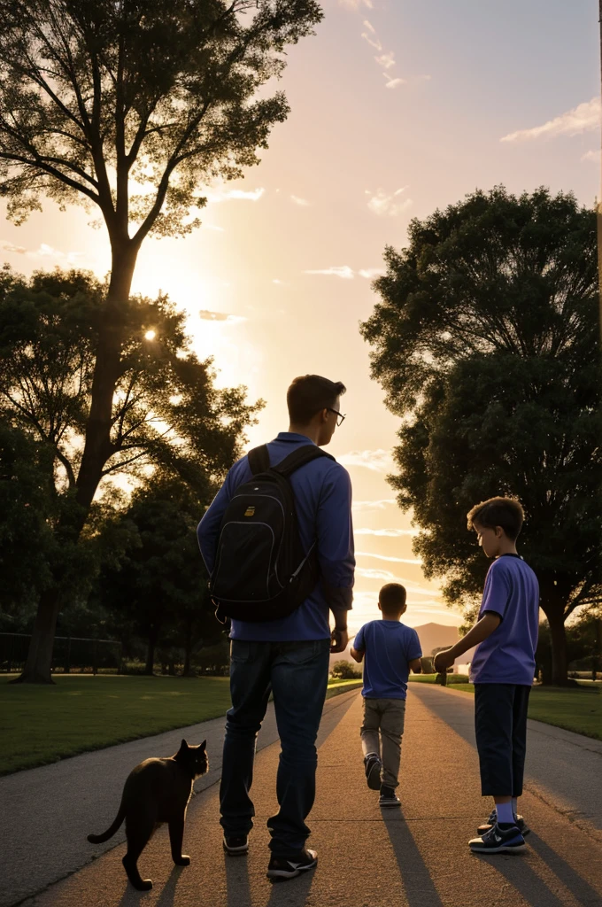 On a Friday at six o'clock, Robinson rushed home to play ball with his son, Mark Lee. Mark loved birds and pretended to be a policeman like his dad. They passed a tall tree where a black robin sang.

At the park, they found a peach tree and played catch under the evening sky. Mark asked about Harry Potter stories and they laughed about their playful cat, Coco.

As the sun set, they headed home. Robinson taught Mark to pray before bed, grateful for their time together.