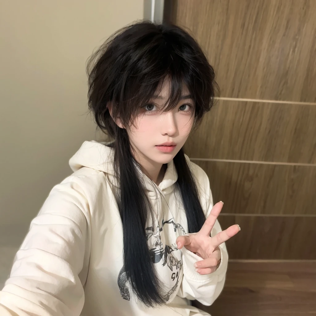 Straight layered hair