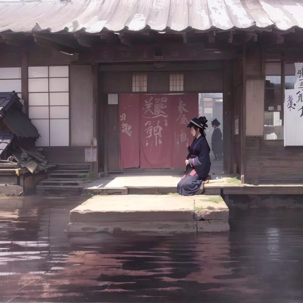 There is a woman sitting on a platform in the water, Xin Haicheng, Anime girl walking on water, artwork in the style of Gwaiz, Anime Scene, by Kamisaka Sekka, beautiful Anime Scene, Gwaiz, Singey, Painted in an anime artist's studio, Created by Anime Painter Studio 1. Scenery and Cityscape in the Early Meiji Era
After the Meiji Restoration, Japan underwent rapid modernization and civilization. Consequently, many changes and reforms occurred. Below is a detailed explanation of the scenery, appearance of the poor, occupations, and cityscapes in the early Meiji period (1868 to the early 1880s).
2. Appearance of the Poor
Life for the impoverished and lower classes remained harsh. In particular, in urban areas, people migrated from rural areas or unemployed artisans gathered, intensifying competition in the labor market. Many of them struggled with poverty, often residing in slums or around temples.
3. Occupations
Meiji early Japan witnessed a diversification of occupations. Traditional agriculture and handicrafts were accompanied by the rise of modern industry and commerce. Particularly in urban areas, factory workers, shop clerks, and transporters increased, giving rise to new professions. However, many in these occupations endured harsh working conditions.
4. Influence of Civilization and Enlightenment
During the Meiji era, Western cultural influences spread rapidly. Changes in clothing, dietary habits, and the proliferation of Western-style architecture advanced, especially in urban areas. Conversely, this development posed a threat to traditional culture and lifestyles, resulting in societal upheaval and adaptation challenges.
5. Social Change and Policy Influence
While promoting modernization policies, the government also addressed poverty and social issues. Legislation for labor protection and charitable activities to aid the poor were implemented. Nevertheless, living conditions for the impoverished scarcely improved.
The early Meiji period marked a rapid transformation in Japan, with complex social landscapes involving challenges faced by the poor and labo