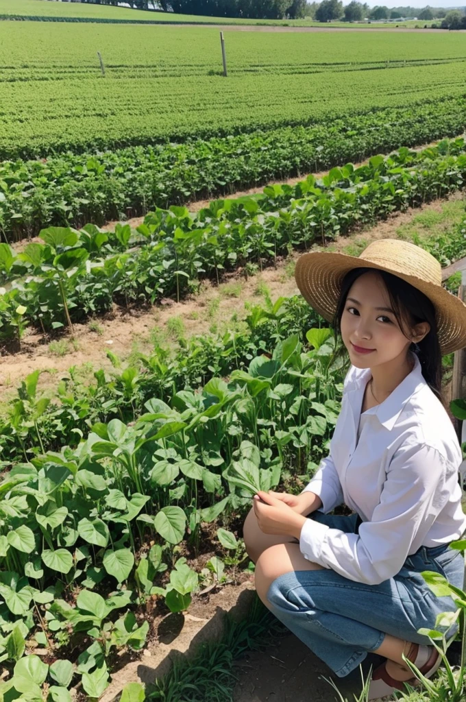 Crops growing on fertile land