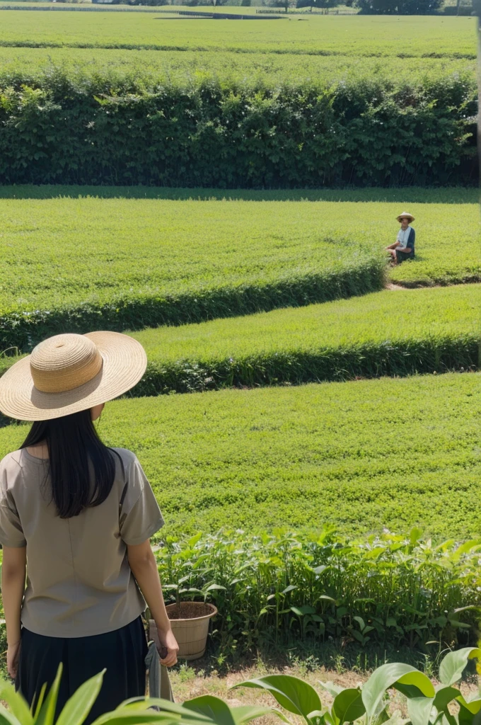 Crops growing on fertile land