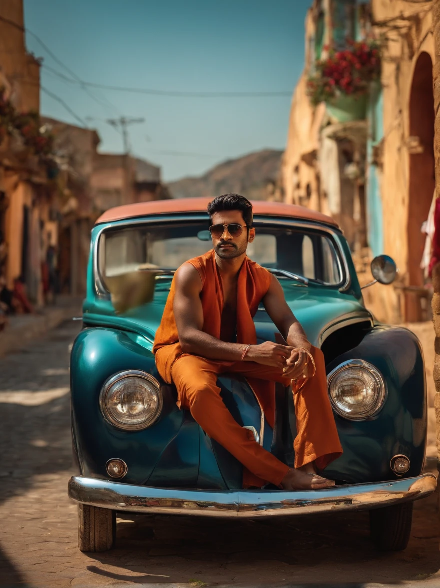 Indian guy with car