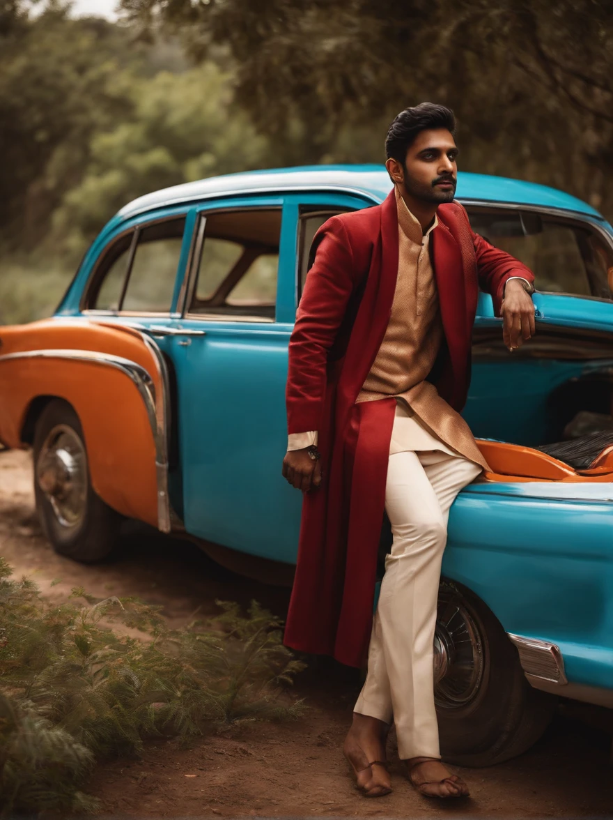 Indian guy with car