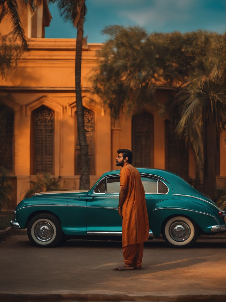 Indian guy with car