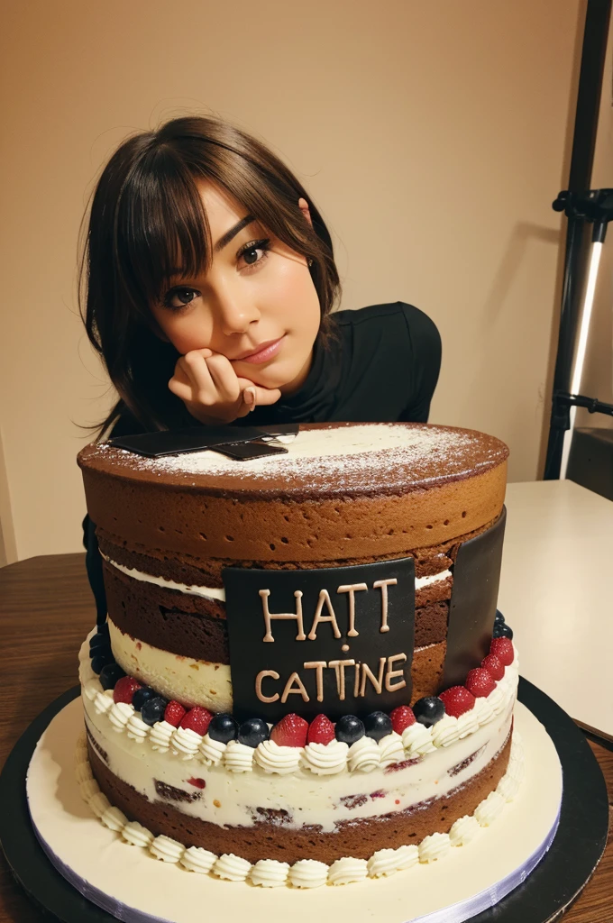 Show a pic of cake and write i'm waiting on it