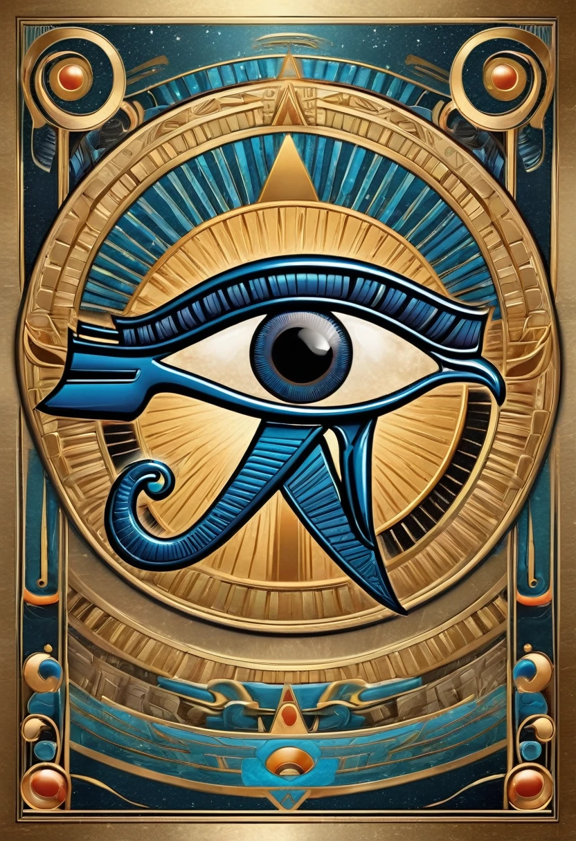 Egyptian eye of Horus art deco design