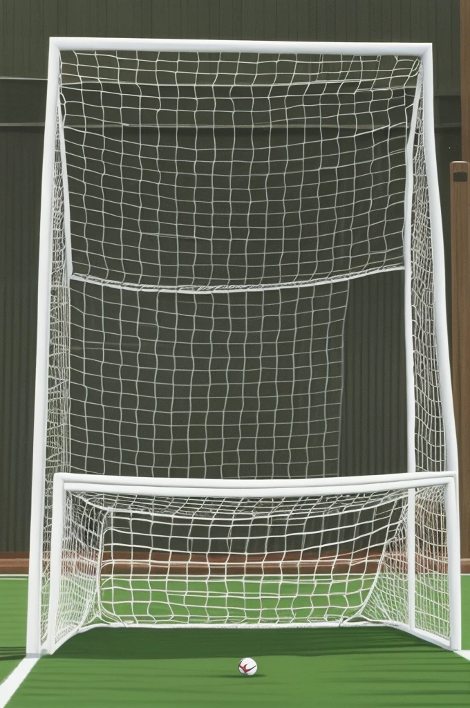 Image of a 90s style drawing of a square goal