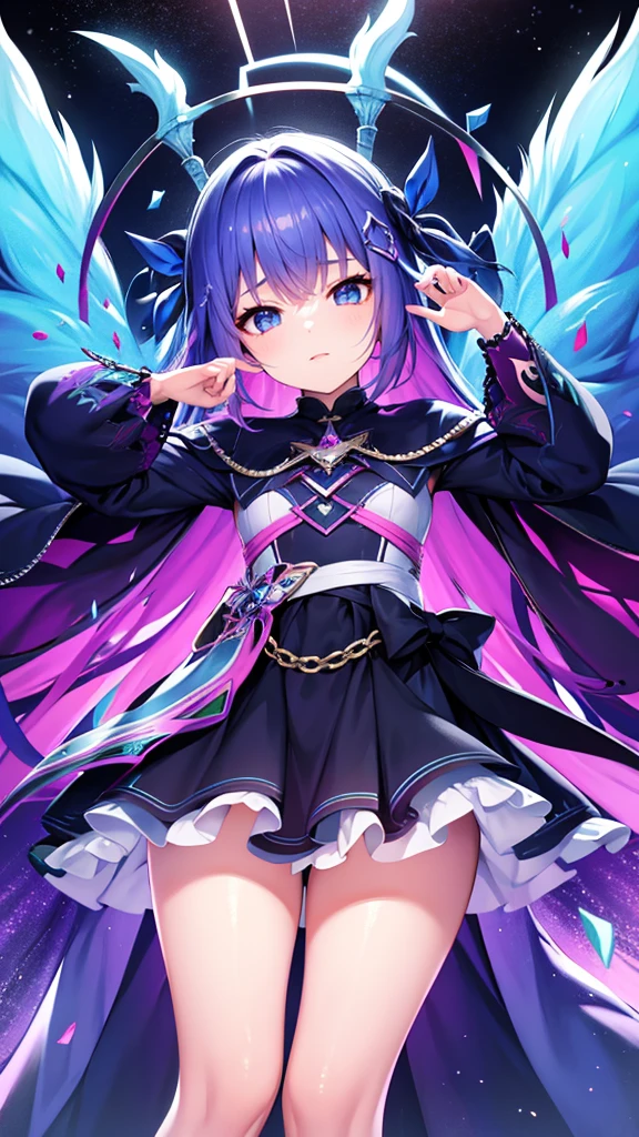 Vivid fantasy space、There are no people、11歳の女の子、