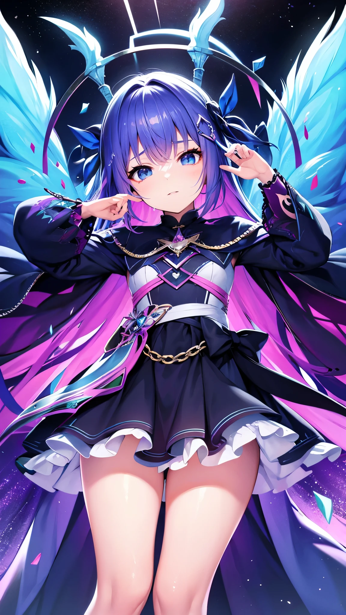 Vivid fantasy space、There are no people、11歳の女の子、