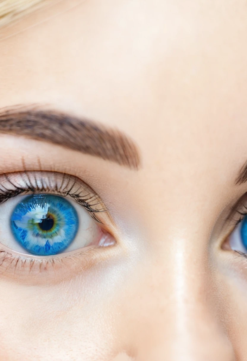 beautiful pair of azure eyes closeup eyes only