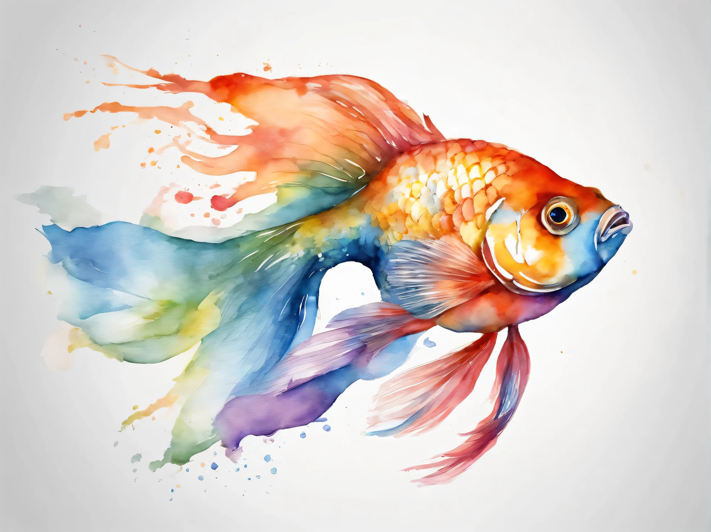Illustration of Japanese lucky charm "Goldfish"
The goldfish is a rainbow-colored design with gradation
Very gorgeous
The "goldfish" is,
A gorgeous design that brings happiness to the viewer
Pretty cool
chic and modern design
White background
4k