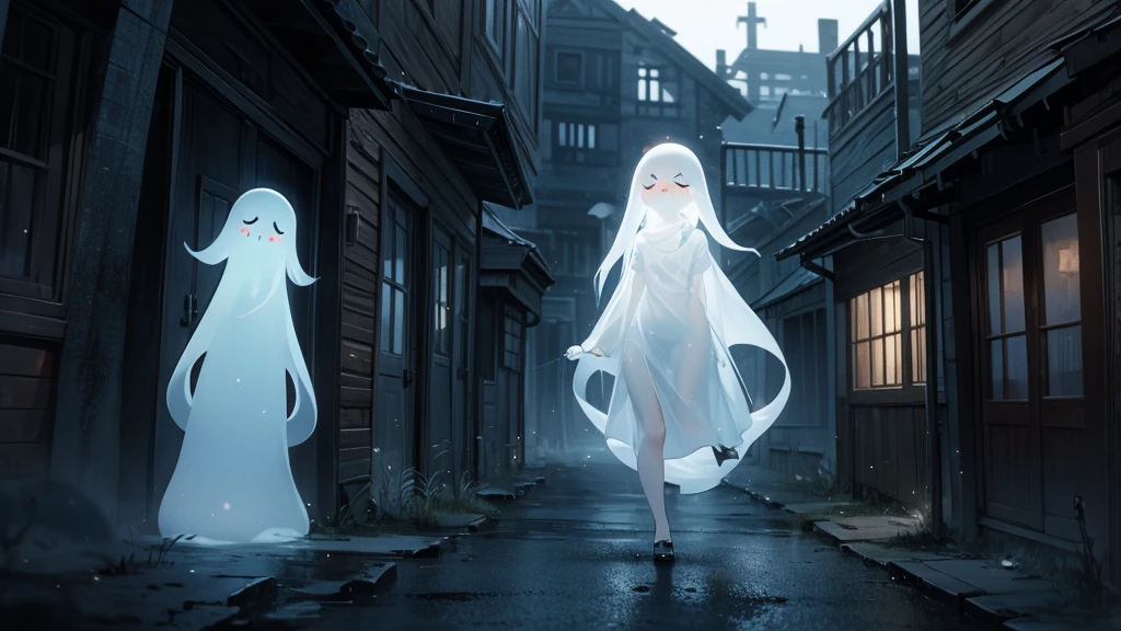 Gloomy style, Ghost Town, Transparent, ghosts, Gloomy Entities