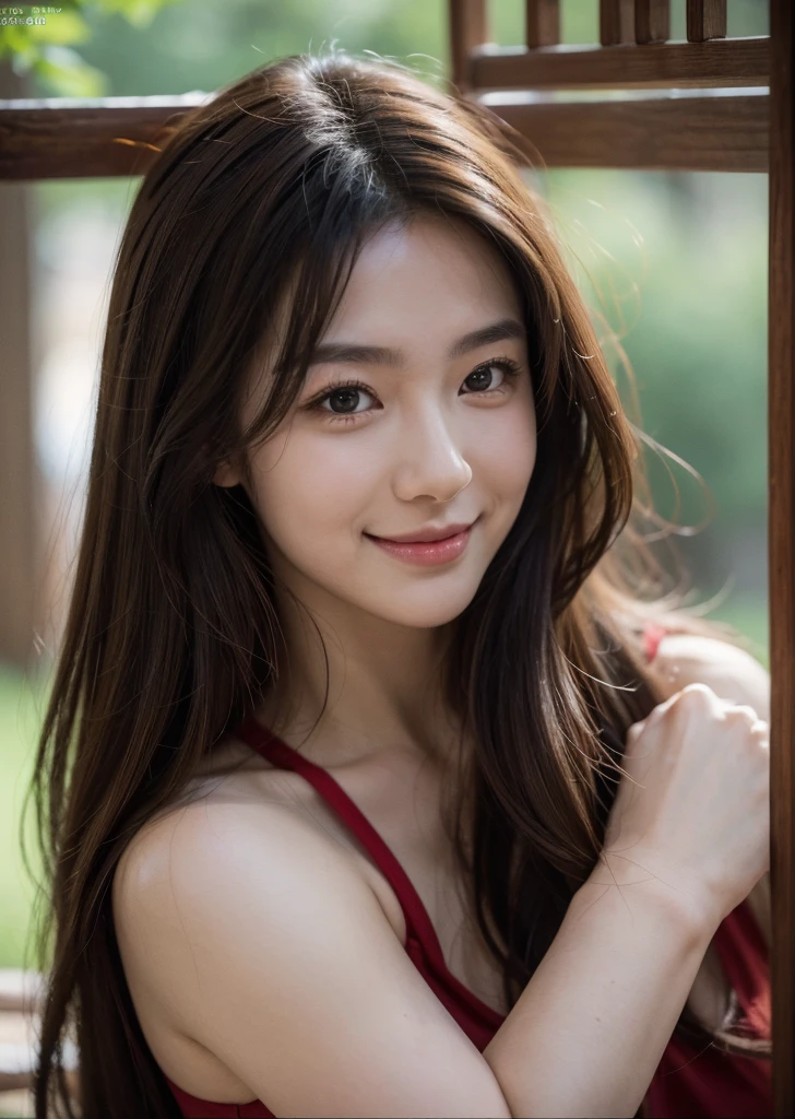 (Realistic, photo-Realistic:1.37),(8K, RAW Photos, Highest quality, masterpiece:1.2), Ultra-detailed, 超High resolution, Kodak Vision Color, Filmed with an Arricam LT camera,Highest quality, Lively, 8K, High resolution, Escape, (Professional Lighting), (Portraiture:0.6), Brown Hair,22 years old、slender、zoo、Lots of animals、Going on a date、Smile happily、Japanese、Upper body close-up、