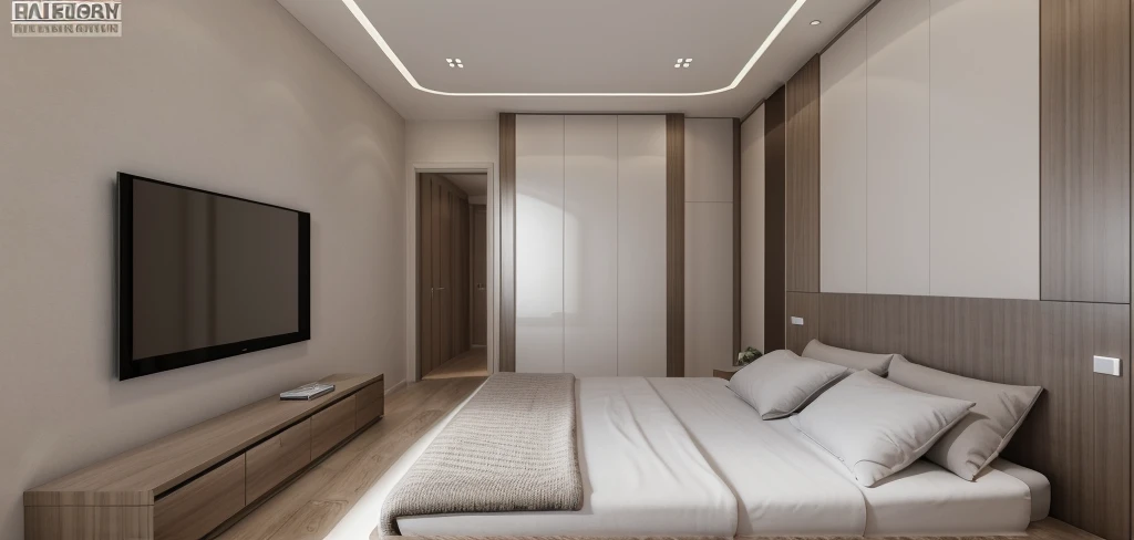 Bedroom design, Modern interior, flat walls, Glossy wood flooring, Daylight, Cinematic lighting, Dynamic lighting, Real photos taken with a professional camera, rendered by Unreal Engineer 5, high quality, 8K resolution, full HD, extremely detailed, arch daily.com, Award-winning design.