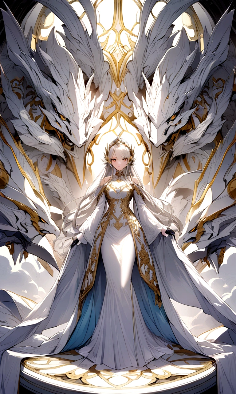 white magnifficent Dragon