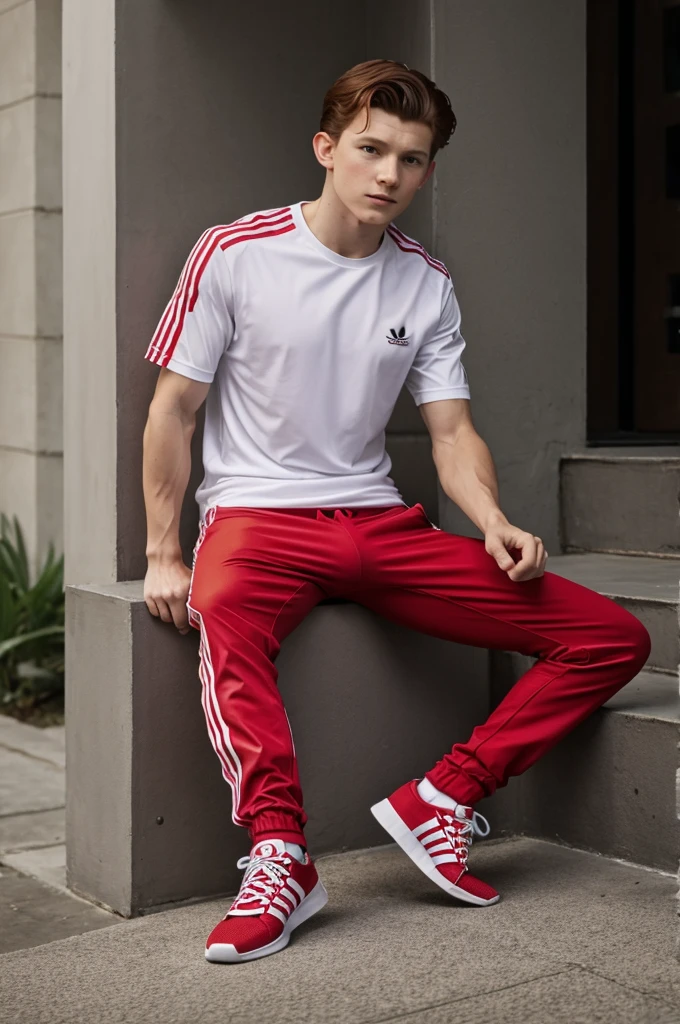 Tom Holland red pants adidas penis