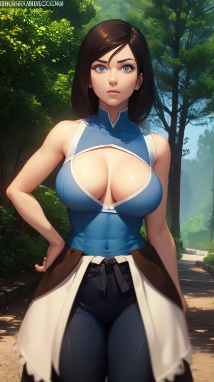 Korra has large breasts 