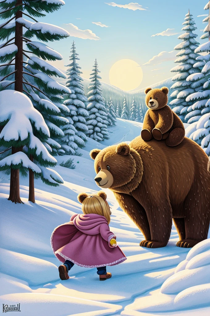 Illustration for the cartoon Masha and the Bear