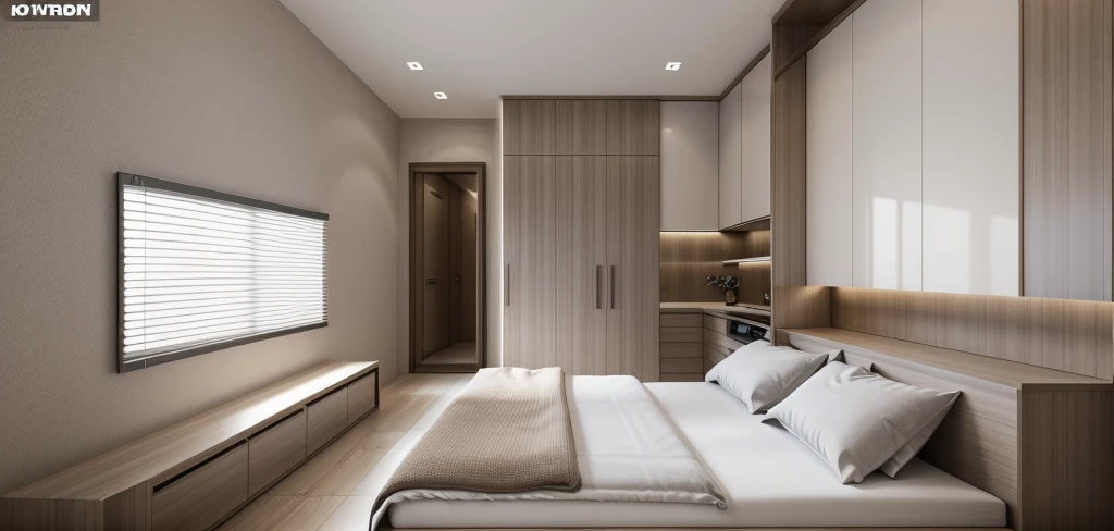 Bedroom design, Modern interior, flat walls, Glossy wood flooring, Daylight, Cinematic lighting, Dynamic lighting, Real photos taken with a professional camera, rendered by Unreal Engineer 5, high quality, 8K resolution, full HD, extremely detailed, arch daily.com, Award-winning design.