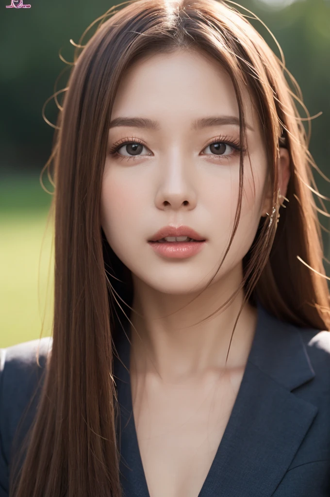 Mature Young,Office Clothes,Erotic style,very cute,whole body,Beautiful and soft skin、Perfect Face、Perfect Face,Gorgeous long brown hair,8K resolution,Ultra-realistic,Very detailed,high quality,Fashionable erotic beautiful immature woman ,(Look at the viewers)