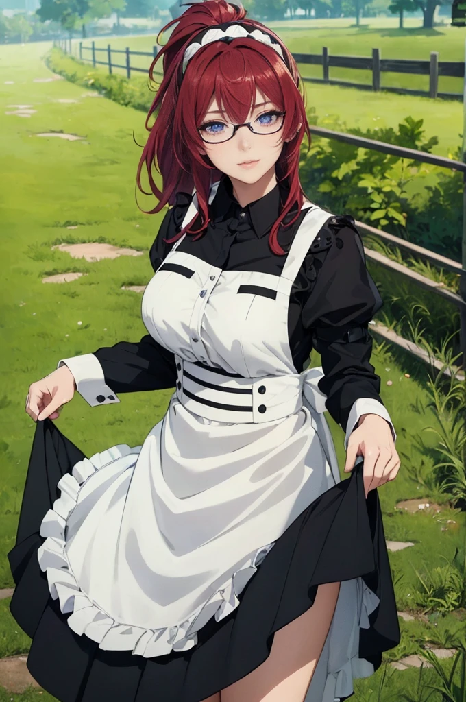 ((1girl, solo)), beautiful body, (perfect anatomy, perfect body, perfect hands, perfect legs), natural proportions, sexy body, large breasts BREAK
red hair, ponytail, ((extremely detailed face)), glasses, purple eyes, (beautiful detailed eyes:1.6), (realistic pupils, realistic iris:1), expressive eyes, looking at viewer, (clear eyes:1.3), (hyperrealistic:1.2), (detailed skin texture:1.2), smooth skin, open mouth, (smile), (detailed lips:1.2), (attractive lips:1.1), (glossy lips:1.1), perfect face, perfect eyes BREAK
(masterpiece:1.5), anime-style, top quality, best quality, (beautiful and aesthetic:1.2), (ultra detail:1.5), Ultra-detailed depiction, Ultra-precise depiction, extremely detailed 8k illustration, high resolution, (highly detailed shading:1.2), (realistic lighting:1.4), perfect lighting, vibrant colors, dynamic tones, striking hues, 8k, absurd resolution, perfect shadows, hdr, UHD, ambient lighting, realistic, ultra-realistic, photo realistic, highly detailed, rich detail, luminous colors, fine texture, intricate design, professional illustration, (soft light:1.2), (illustration:0.7)