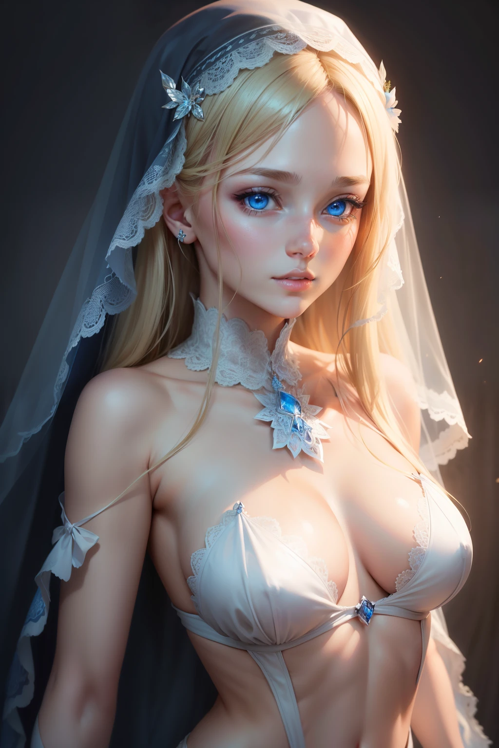 blue eyes、Blonde girl with veil、8k soft portrait shooting、Real beautiful face、8K Portrait Rendering、Real beautiful face、beautiful realistic face、Realistic anime girl rendering、Surreal beautiful face、8k realistic digital art、realistic digital art 4k、realistic digital art 4k、Highly realistic digital art,{{{{dynamic angle whole body}}}},{{{{dynamic angle whole body}}}}