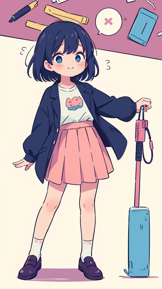 girl, , change,(An incredibly stupid and foolproof solution: 1.5), 最high quality, masterpiece, Ultra-high resolution, 8K, (skirt,Small leather shoes), shojo Comic book style, , Soft line drawing, Digital Enhancement, girl漫画风格, Girls' Manga Core, (Shoulder-length hair)))), Soft Drawing, Beautiful Blue Hair, Clear Eyes, ((smile, Blink)), Ultra-detailed digital animation art, The face is clearly drawn, Super detailed girl comic character art, Distinct facial features, Comic book style, 最high qualityの色, You can see the angle of your feet, twist, Cute and beautiful: 1.5, high quality:1.3(Colorful graffiti background)