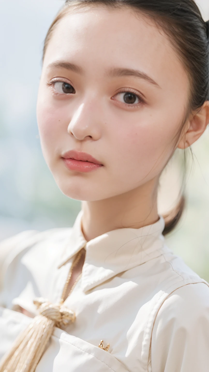 20 year old cute Japan woman, ((Extremely precise and accurate anatomy:1.0)), (Highest quality realistic skin textures:1.6), clean and glowing skin, Thin Skin, mesh, (Enhances the beauty of skin texture:1.2), ((((The texture of each individual hair, long and delicate lashes, Beautifully trimmed eyebrows, Facial pores, Detail of blood vessels in the white of the eye, Thin and visible capillaries in the skin)))), (Realistic as a photo:1.4), (Very realistic:1.4), (Improvement of quality:1.4), Realistic lighting, Backlight, A gentle light that illuminates the face, Ray Tracing, Bright light, (Smoother lighting:1.05), (Improving the quality of cinema lighting:0.9), 32k, fine grain, Detailed face, (Film Grain:1.1), (Natural smile:0), Accentuates body lines, High resolution, Natural look, Kind eyes, Delicate light and shadow, Clear skin, Graceful Pose, Beautiful Eyes, Sharp details, Soft light reflection, Beautiful contours, Delicate skin tone, Natural background, Natural poses in everyday situations, Extremely fine detail, Lora Style