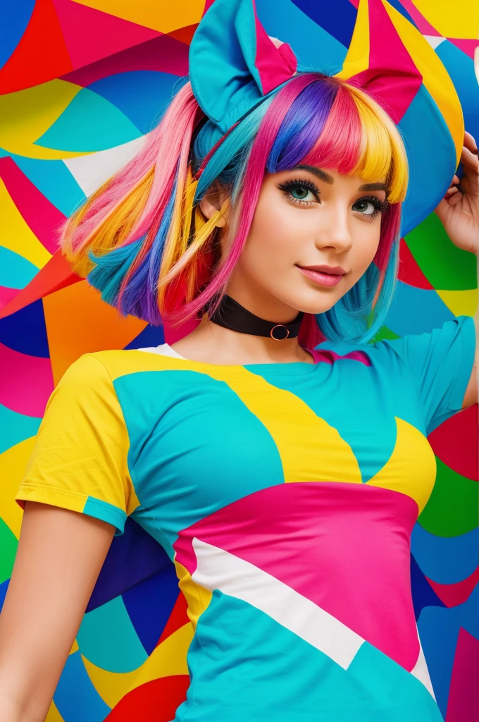 A colourful image with cartoon 